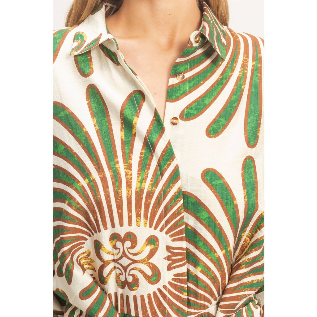 Button-Down Print Romper