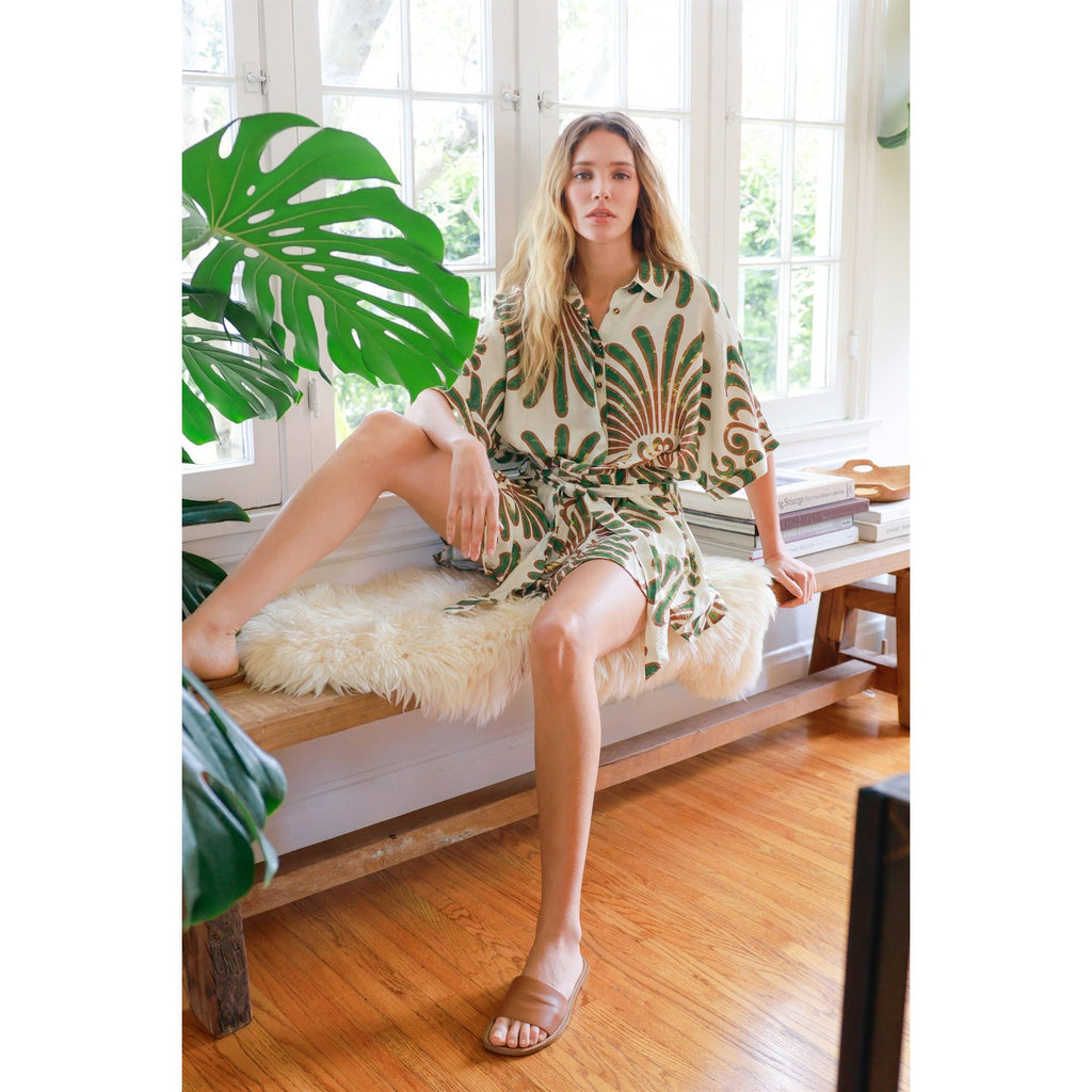 Button-Down Print Romper