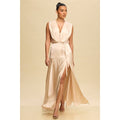 Satin Pleated Gown