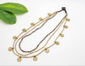 Layered Beaded Necklace with Charms