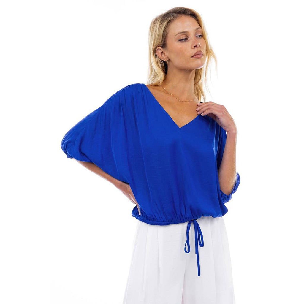 Cropped Blouse With Elasticized Waist