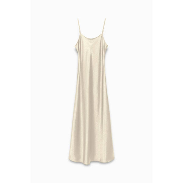 Maxi Slip Dress in Beige