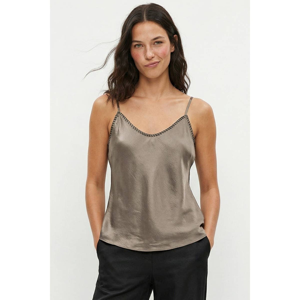 Whipstitch Satin Camisole
