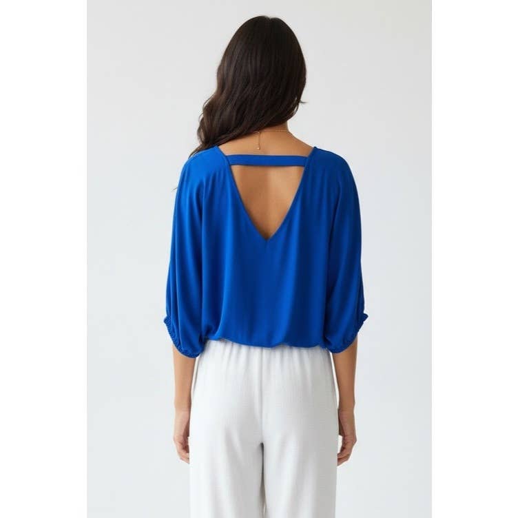 Cropped Blouse With Elasticized Waist