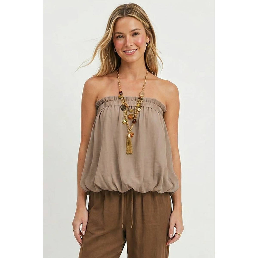 Bubble Hem Tube Top