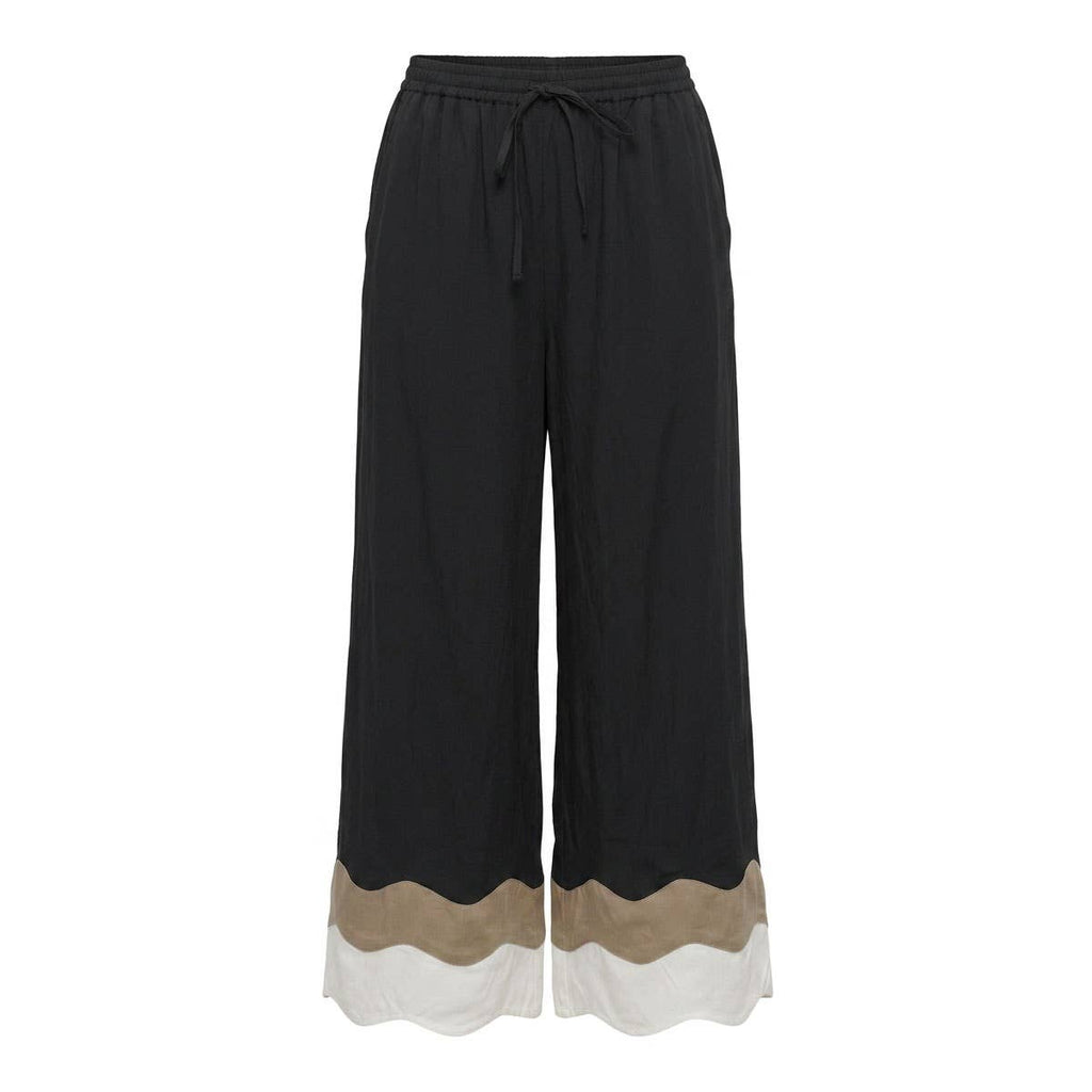 Wavy Colorblock Wide Leg Pants