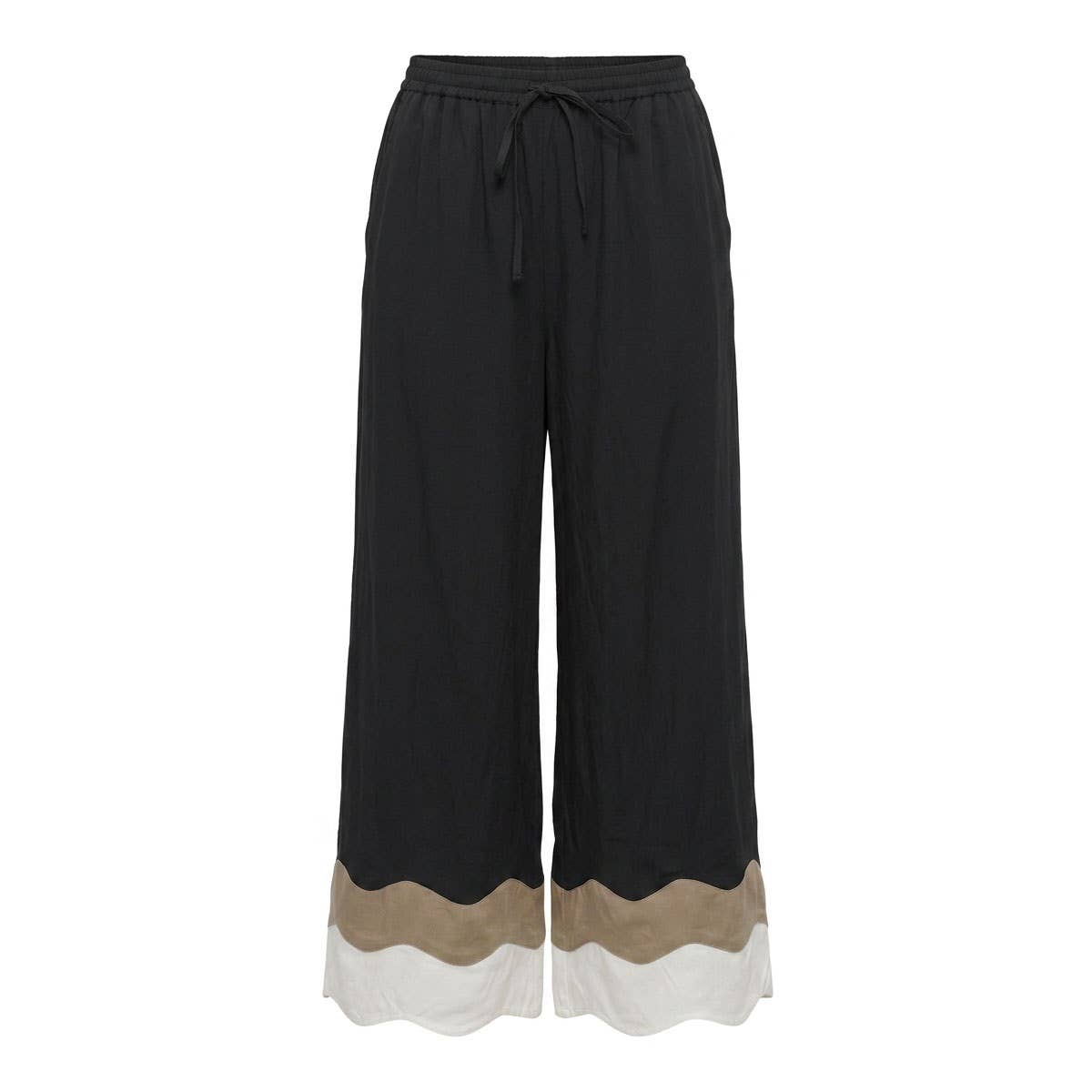 Wavy Colorblock Wide Leg Pants