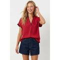 Whipstitch Drop Shoulder Regular Blouse